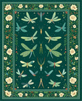 Art Nouveau Insect Floral Pattern Rug