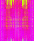 Vibrant Pink Yellow Pixelated Stripes Rug