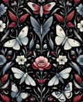 Whimsical Butterfly Floral Pattern Design Rug