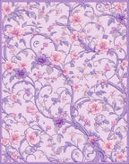 Lavendersweet Floral Vines Pattern Rug