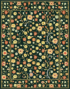Antique Floral Vine Pattern Rug