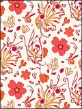 Warm Floral Swirl Pattern Rug