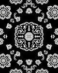 Monochromatic Floral Mandala Pattern Rug