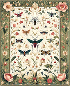 Nature Insects Botanical Pattern Rug