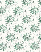Delicate Floral Vines Botanical Design Rug