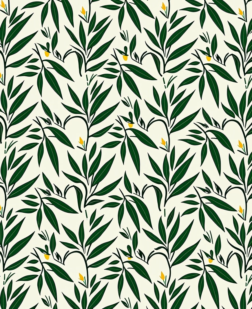 Evergreen Leaf Vine Pattern Rug