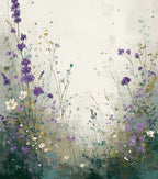 Wildflowers Watercolor Garden Design Rug