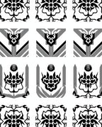 Monochromatic Symmetry Pattern Design Rug