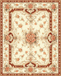 Ornate Floral Pattern With Cream Border Rug