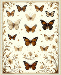 Nature Butterfly Patterned Design Rug