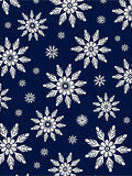 Classic White Snowflake Navy Night Rug