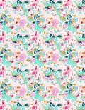 Playful Abstract Floral Pattern Rug
