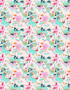 Playful Abstract Floral Pattern Rug