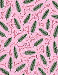 Pink Fern Abstract Art Rug