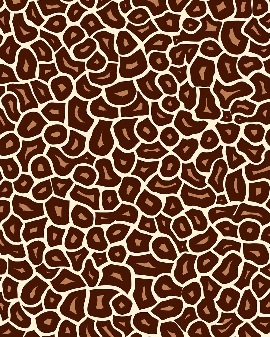Brown Giraffe Spot Pattern Rug