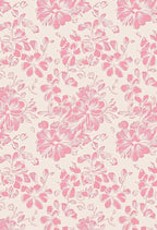 Pink Floral Sketch Pattern Rug