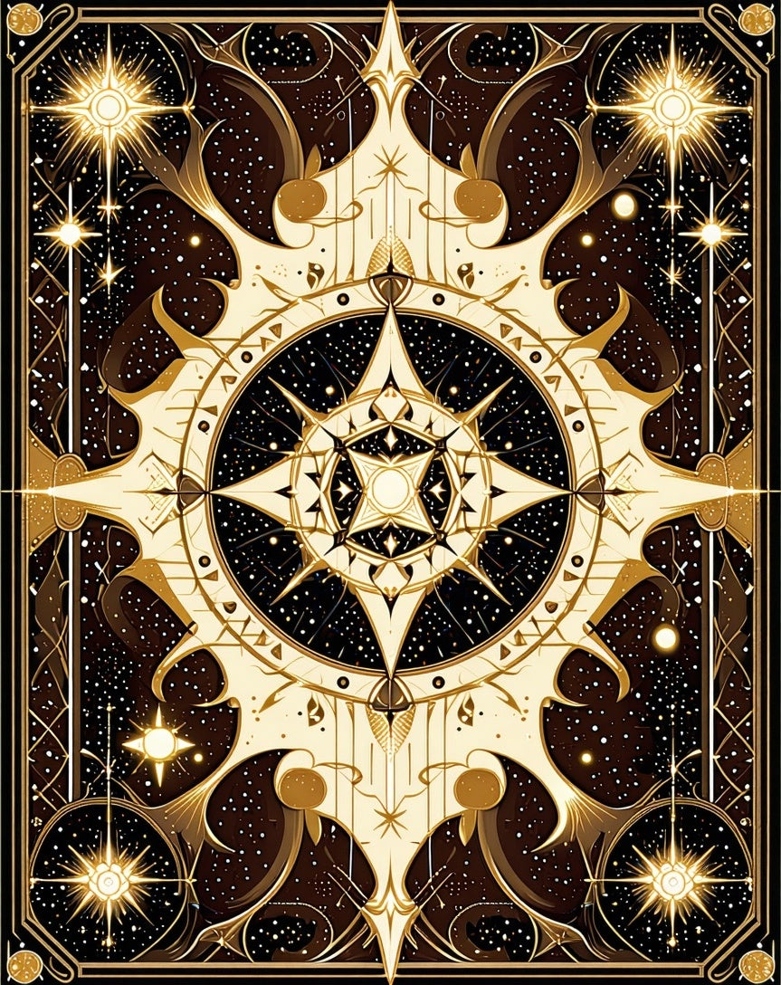 Celestial Sunburst Ornate Pattern Rug