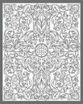 Art Nouveau Floral Scrollwork Rug