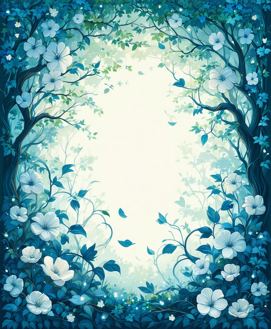 Enchanted Forest Floral Nature Rug