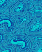 Abstract Swirls Teal Blue Ripples Rug