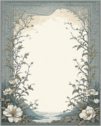 Art Nouveau Floral Arch Nature Rug