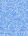 Blue Swirl Contour Abstract Pattern Rug
