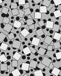 Tangled Squares and Circles Contemporary Design Rug
