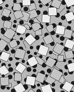 Tangled Squares and Circles Contemporary Design Rug