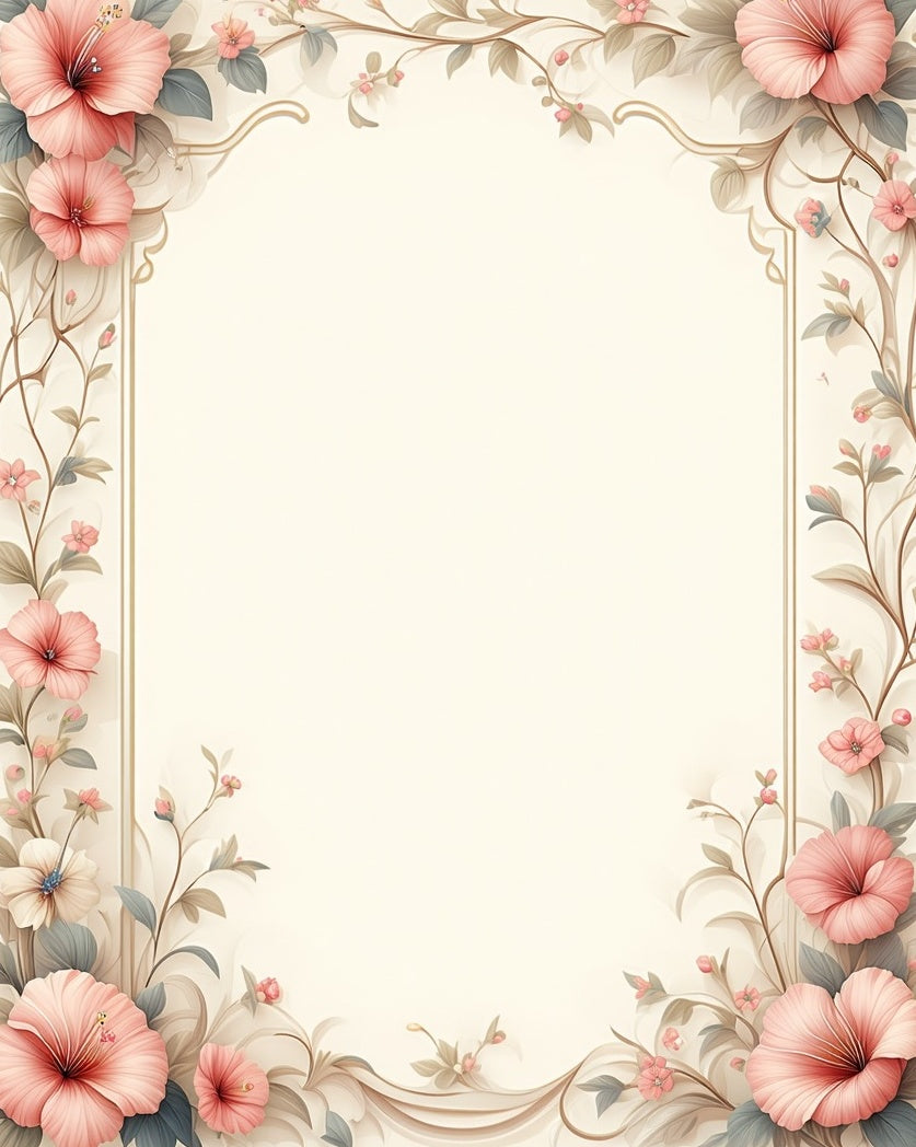 Whimsical Floral Vine Pattern Rug