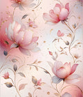 Elegant Pink Floral Whimsical Glitter Design Rug