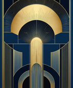 Elegant Gold Sunburst Geometric Design Rug