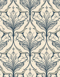 Art Nouveau Floral Damask Ivory Rug