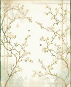 Elegant Plum Blossom Branch Design Rug