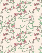 Delicate Floral Vines Pattern Design Rug