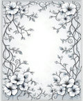 Delicate Floral Vine Pattern Rug