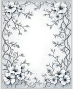 Delicate Floral Vine Pattern Rug