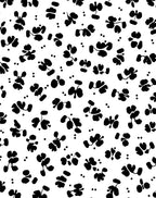 Bold Black White Floral Dotted Pattern Rug
