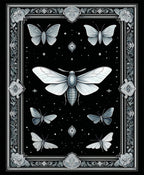 Monochromatic Butterfly Moth Pattern Rug