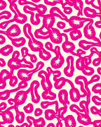 Abstract Organic Pink Swirl Pattern Rug