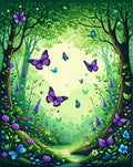 Enchanted Forest Butterfly Meadow Rug