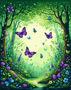 Enchanted Forest Butterfly Meadow Rug