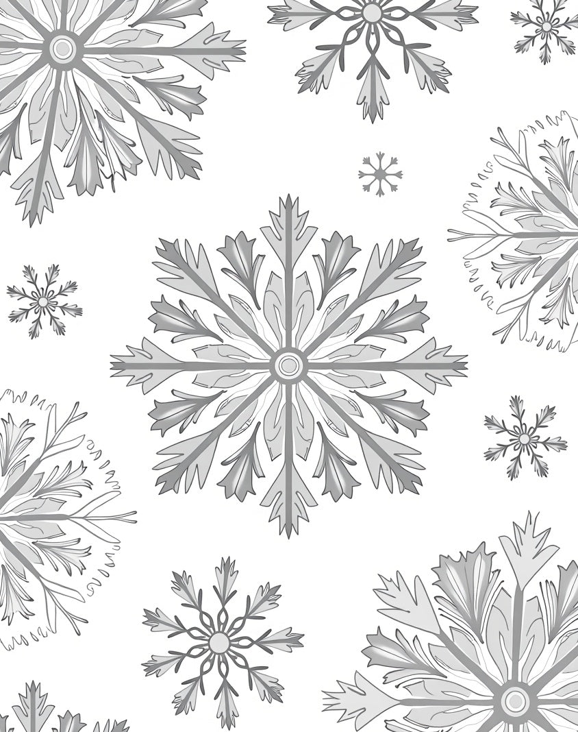 Gray Snowflake Collection Rug