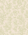 Botanical Floral Outline On Beige Rug