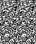 Abstract Black White Organic Pattern Rug