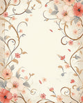Elegant Floral Vine Garden Pattern Rug