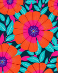 Bold Floral Pattern With Vibrant Colors Rug
