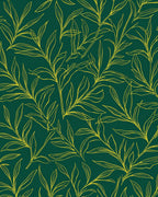 Golden Leafy Vine Pattern Rug