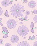 Light Purple Floral Pattern Rug