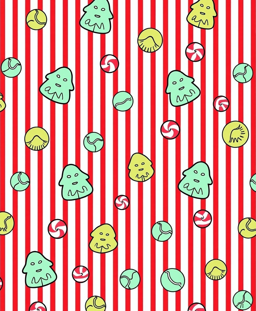 Red Striped Holiday Treat Scatter Rug