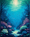 Underwater Coral Forest With Fish Rug